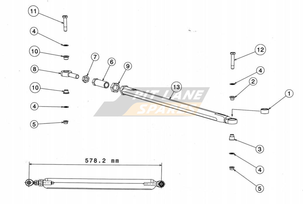 REAR TOE LINK ASSY Diagram